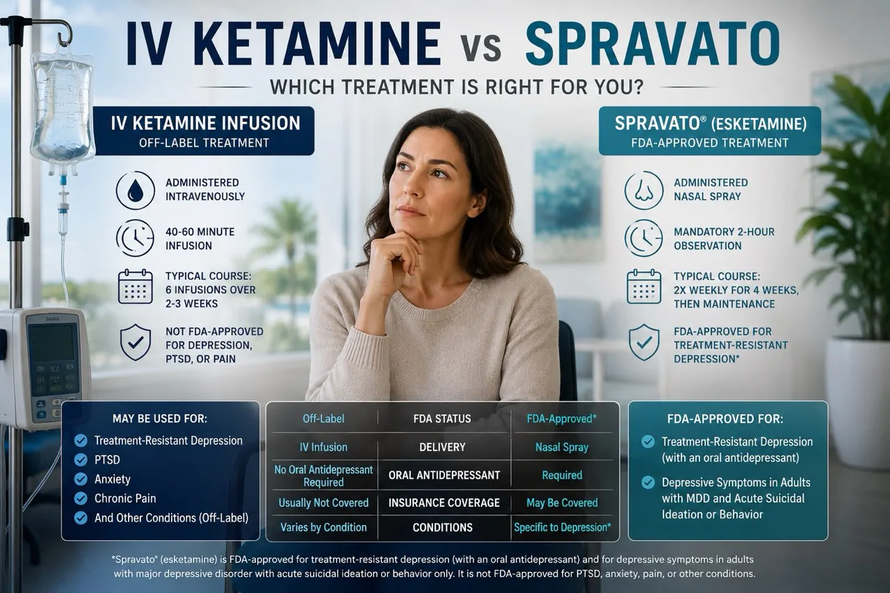 IV Ketamine vs Spravato | Allay Health and Wellness