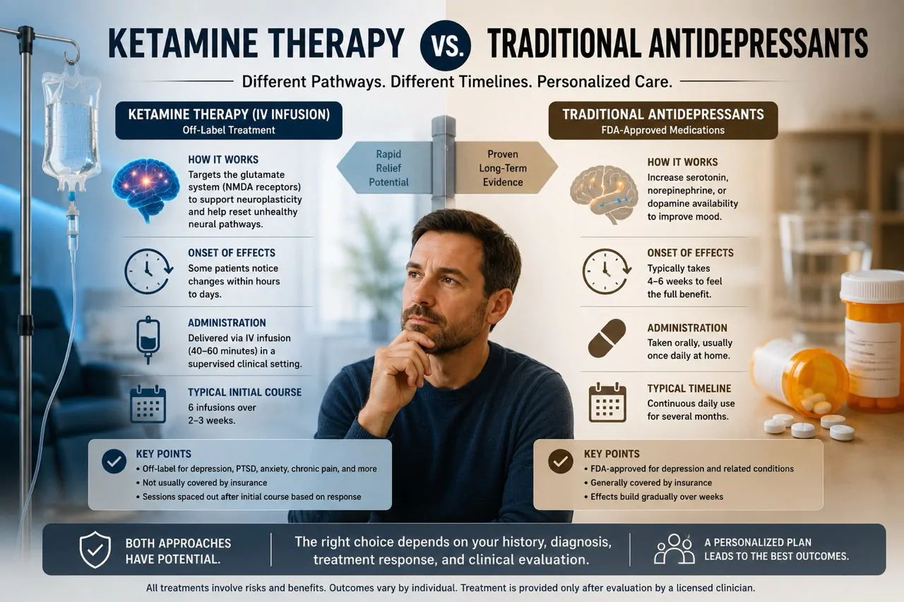 Ketamine Therapy vs Traditional Antidepressants | Allay Health and Wellness