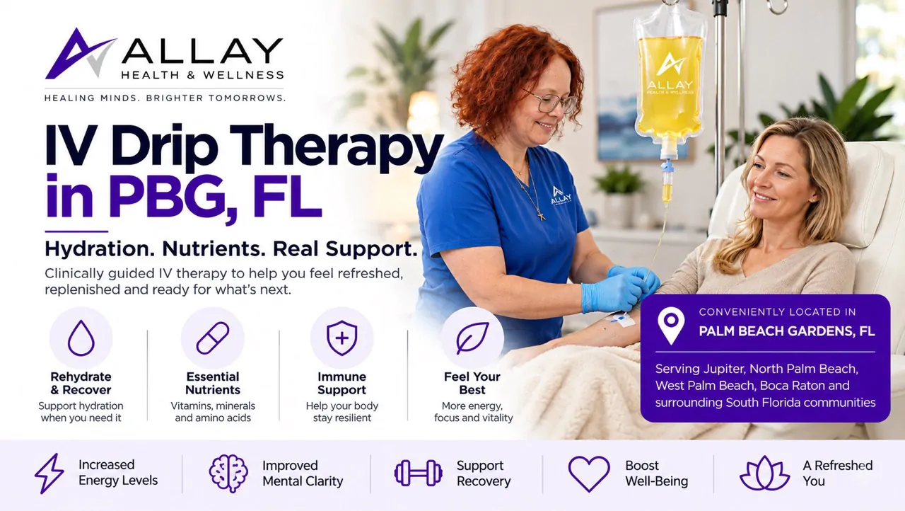 A happy patient receiving IV Therapy in Palm Beach Gardens